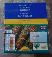 Mängden socker i 4 minted lamb kebabs