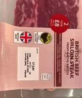 Mängden socker i British beef sirloin steak