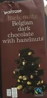 Mängden socker i Belgian dark chocolate with hazelnuts