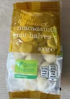Mängden socker i Rich & Buttery Macademia Nut Halves