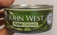 Socker och näringsämnen i John west tuna chuncks in spring water