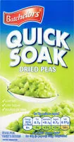 Mängden socker i Batchelors Quick Soak Dried Peas 250G
