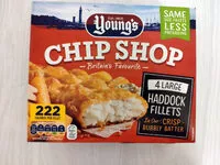 Mängden socker i Large haddock fillets in crispy batter