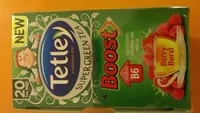 Mängden socker i Super Green Tea Boost with Vitamin B6