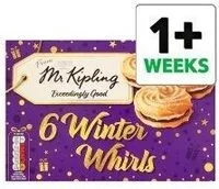 Mängden socker i Mr Kipling Winter Whirls 6 Pack