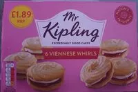 Mängden socker i Mr Kipling 6 Viennese Whirls