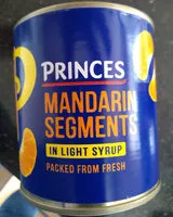 Mängden socker i Mandarin segments in syrup