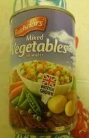 Mängden socker i Mixed Vegetables in water