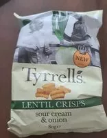 Mängden socker i Lentil crisps sour cream and onions