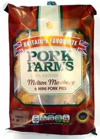 Mängden socker i 6 Mini Melton Mowbray Pork Pies