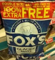 Mängden socker i Fox's Glacier Mint's