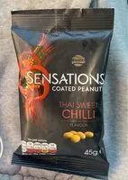 Mängden socker i Sensations coated peanuts