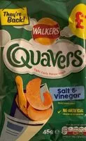 Mängden socker i Quavers salt & vinegar