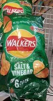 Mängden socker i Walkers Salt & Vinegar crisps 6 Pack - OUTER PACKAGING ONLY