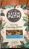 Mängden socker i Off the Eaten Path Sea Salt Pea & Pinto Bean Stick Crisps 100G
