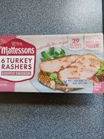 Mängden socker i 6 Turkey Rashers