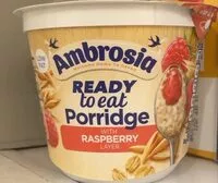 Mängden socker i porridge with raspberry layer