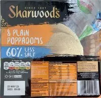 Mängden socker i Plain poppadoms