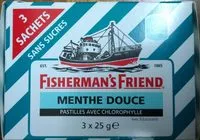 Mängden socker i Menthe douce - Pastilles avec chlorophylle