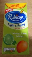 Mängden socker i Rubicon Light & Fruity - Mango, Lime & Mint