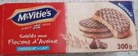 Mängden socker i Sablés aux flocons d'avoine chocolat au lait