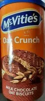 Mängden socker i McVities oat crunch milk chocolate oat biscuit