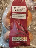 Mängden socker i Tesco Cinnamon And Rasin Bagels 5 Pack