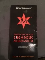 Mängden socker i Montezuma's Organic Dark Chocolate Orange & Geranium