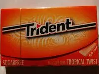 Mängden socker i Trident soft gum tropical sugar free