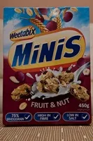 Mängden socker i Crispy Minis Fruit & Nut