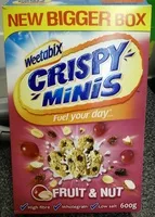 Mängden socker i Crispy Minis Fruit & Nut