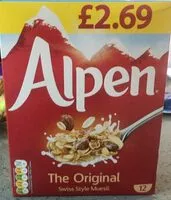 Mängden socker i Alpen Original Swiss Style Museli