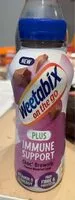 Mängden socker i Weetabix on the go plus immune support choc brownie