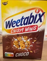 Mängden socker i Crispy Minis Choco, céréales de blé complet enrichies en vitamines et en fer avec du chocolat
