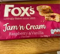 Mängden socker i Fox’s Jam n ‘ cream biscuit