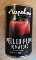Mängden socker i Peeled plum tomatoes in a rich tomato juice