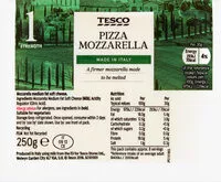 Mängden socker i Mozzarella For Pizza