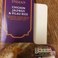 Mängden socker i Chicken jalfrezi and pilau rice