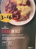 Mängden socker i STEAK IN ALE with cheesy mash