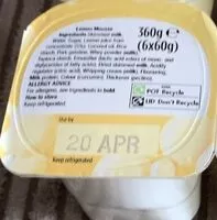 Mängden socker i Morrisons lemon mousse