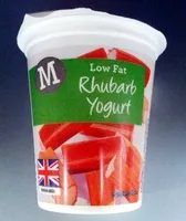 Mängden socker i Low fat Rhubarb Yogurt