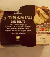 Mängden socker i 2 Tiramisu
