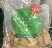 Mängden socker i Garlic & herb potato wedges