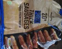 Mängden socker i Pork Thick Sausages