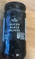 Mängden socker i Sliced black olives