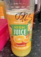 Mängden socker i Orange high huice