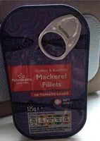 Mängden socker i Mackeral fillets in tomato sauce
