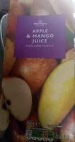 Mängden socker i Apple and mango juice
