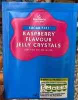 Mängden socker i Raspberry flavour jelly crystals