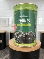 Mängden socker i Prunes in Juice